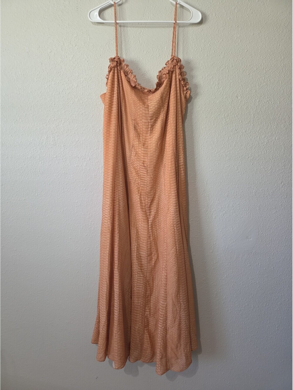 H&M Women's Maxi Dress Spaghetti Strap Ruffle Trim